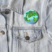 Badge Rond 5 Cm sirène au rocher (En situation)