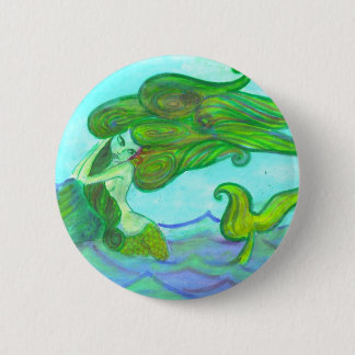 Badge Rond 5 Cm sirène au rocher