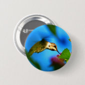 Badge Rond 5 Cm Siroter de colibri (Devant & derrière)