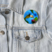 Badge Rond 5 Cm Siroter de colibri (En situation)