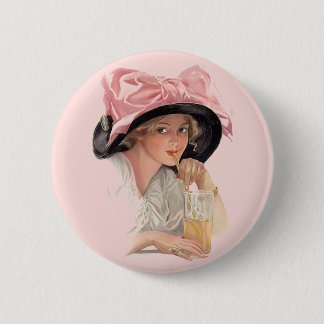 Badge Rond 5 Cm Siroter du soda