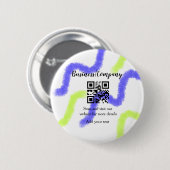 Badge Rond 5 Cm site web simple de société commerciale code-barres (Devant & derrière)