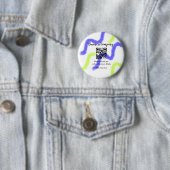Badge Rond 5 Cm site web simple de société commerciale code-barres (En situation)