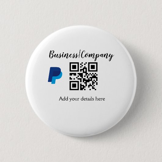 Badge Rond 5 Cm site web simple de société commerciale code-barres (Devant)