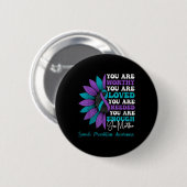 Badge Rond 5 Cm Sitive Motivational Suprt Suicide Prevention Aware (Devant & derrière)