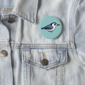 Badge Rond 5 Cm Sittelle Blanche-breasted (En situation)