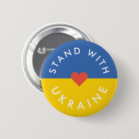 Badge Rond 5 Cm Situation en Ukraine (Devant & derrière)