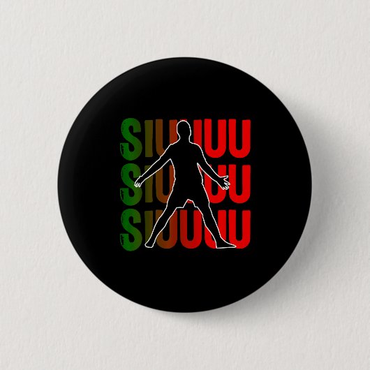 Badge Rond 5 Cm Siuuu Funny Soccer Football Boys Men Women Soccer (Devant)