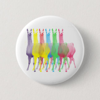 Badge Rond 5 Cm six lamas dans six couleurs de lama