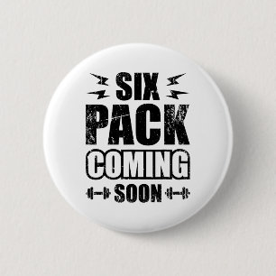 Badge Rond 5 Cm Six Pack Prochainement