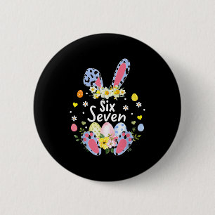 Badge Rond 5 Cm Six sept 67 mème 6 7 lapin léopard enfants drôle