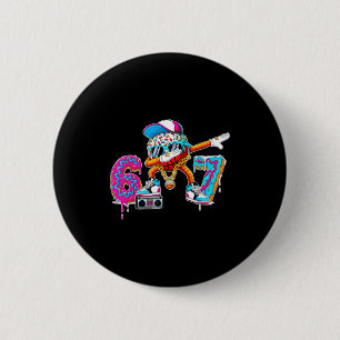 Badge Rond 5 Cm Six Sept Cool Dabbing Artwork de Basketball