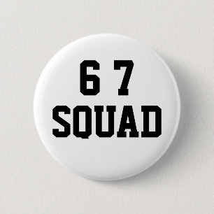Badge Rond 5 Cm Six Seven 6 7 Équipe Mème Drôle Humour