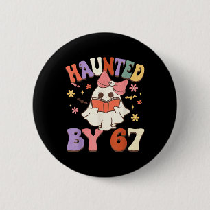Badge Rond 5 Cm Six Seven 6 7 Hanté Mème 67 Main de Squelette Hall