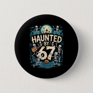 Badge Rond 5 Cm Six Seven 6 7 Hanté Mème 67 Main de Squelette Hall