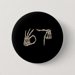 Badge Rond 5 Cm Six Seven 6 7 Mème 67 Main de squelette Costume Ha