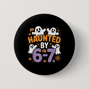 Badge Rond 5 Cm Six Seven 6 7 Memes 67 squelette main Halloween en