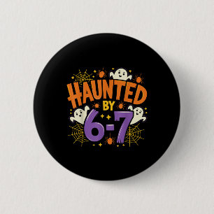 Badge Rond 5 Cm Six Seven effrayant 6 7 Mème 67 Squelette Main Hal