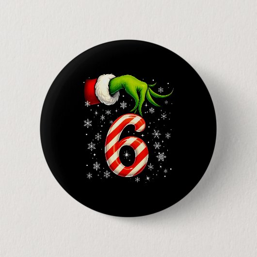 Badge Rond 5 Cm Six Seven Funny Christmas Couple Matching Meme (Devant)
