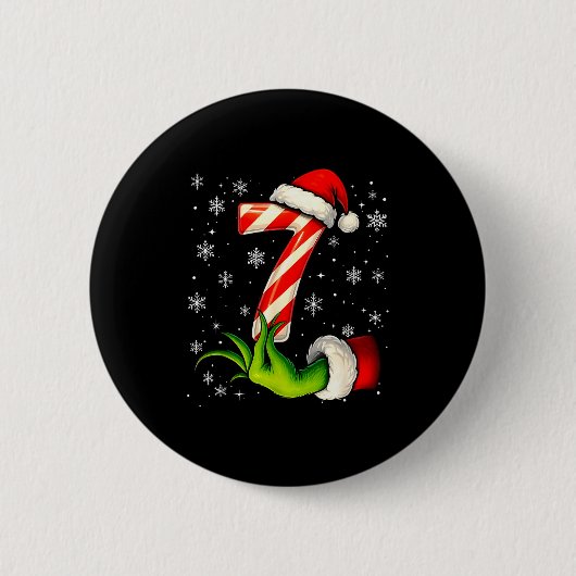 Badge Rond 5 Cm Six Seven Funny Christmas Couple Matching Meme (Devant)