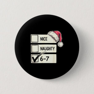 Badge Rond 5 Cm Six Seven Jolies Vilains 6-7 Argot