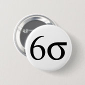 Badge Rond 5 Cm Six Sigma (Lean Six Sigma) (Devant & derrière)