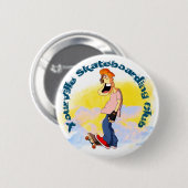 Badge Rond 5 Cm Skate Guy (Devant & derrière)