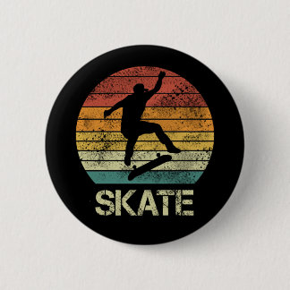 Badge Rond 5 Cm Skate Olli Design vintage pour skateurs