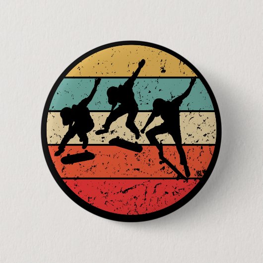 Badge Rond 5 Cm Skateboard (Devant)