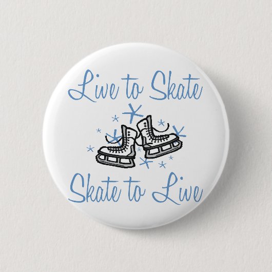 Badge Rond 5 Cm SkaterChick vivant au patin (Devant)