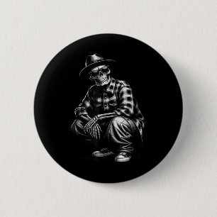 Badge Rond 5 Cm Skel de gangster mexicain cool homie cholo chicano