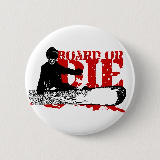Badge Rond 5 Cm skeleboarder ou die. (Devant)