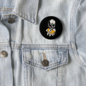 Badge Rond 5 Cm Skeleton Billard Ll Snooker Pool Billard Playe (En situation)