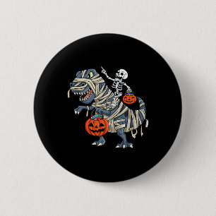 Badge Rond 5 Cm Skeleton équitation maman T Rex Halloween Garçons