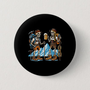 Badge Rond 5 Cm Skeleton Football Halloween Costume Drôle Hommes G