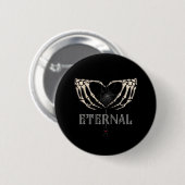 Badge Rond 5 Cm Skeleton Hands Heart Classic (Devant & derrière)