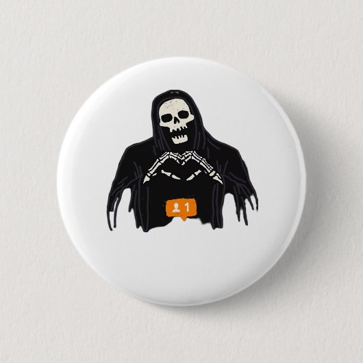 Badge Rond 5 Cm Skeleton Pur-Coeur Follower Classic (Devant)