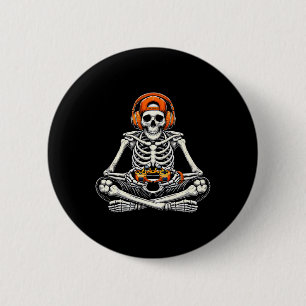Badge Rond 5 Cm Skeleton Skull Vidéo Jeu Joueur Hommes garçons Hal