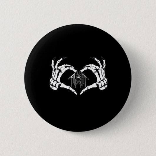 Badge Rond 5 Cm Skeletons Token Heart Hands (Devant)