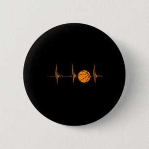 Badge Rond 5 Cm Sketll Heartbeat Ekg Pulse Sports Jouer Sketll
