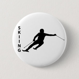 Badge Rond 5 Cm Ski
