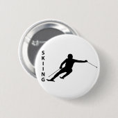 Badge Rond 5 Cm Ski (Devant & derrière)