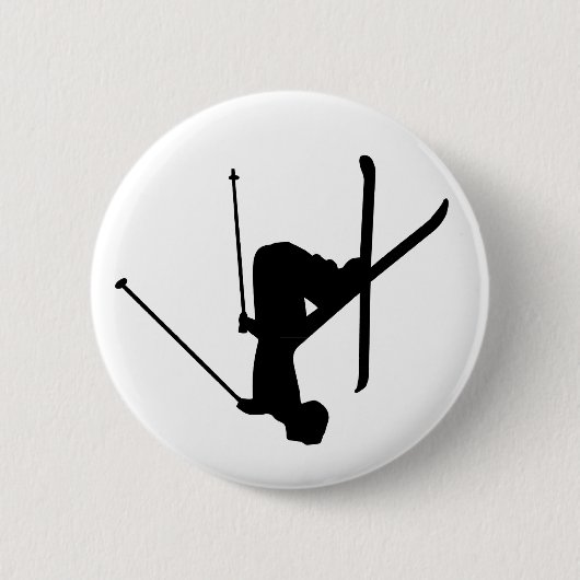 Badge Rond 5 Cm Ski (Devant)