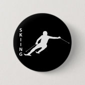 Badge Rond 5 Cm Ski (Devant)