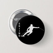Badge Rond 5 Cm Ski (Devant & derrière)