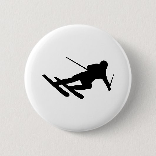 Badge Rond 5 Cm ski alpin ski alpin (Devant)