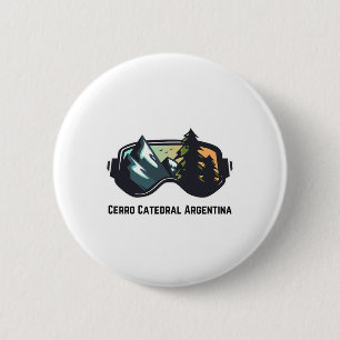 Badge Rond 5 Cm Ski Cerro Catedral Argentine Ski De Montagne T Hom