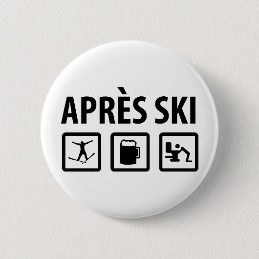 Badge Rond 5 Cm ski d'Apres (Devant)