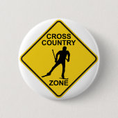 Badge Rond 5 Cm Ski de fond (Devant)