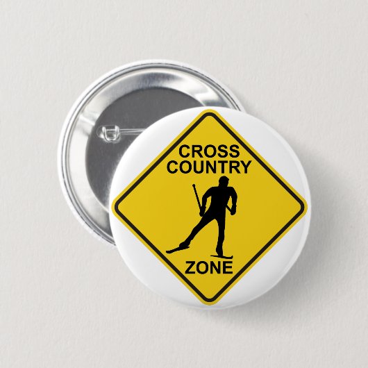 Badge Rond 5 Cm Ski de fond (Devant & derrière)